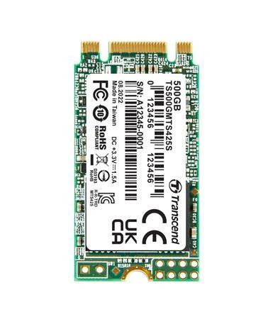 Transcend MTS425S 500GB SSD disk M.2 2242, SATA III 6Gb/s (3D TLC), 530MB/s R, 480MB/s W Transcend MTS425S 500GB SSD disk M.2 2242, SATA III 6Gb/s (3D TLC), 530MB/s R, 480MB/s W