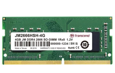 Transcend paměť 4GB (JetRam) SODIMM DDR4 2666 1Rx8 CL19 Transcend paměť 4GB (JetRam) SODIMM DDR4 2666 1Rx8 CL19
