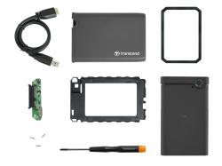 Transcend StoreJet 25CK3 externí rámeček pro 2.5" HDD/SSD, SATA III, USB 3.0, gumové pouzdro, šedý Transcend StoreJet 25CK3 externí rámeček pro 2.5" HDD/SSD, SATA III, USB 3.0, gumové pouzdro, šedý