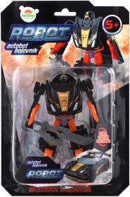 Transformer auto/robot 14cm transrobot bojový Černý s přeměnou 2v1