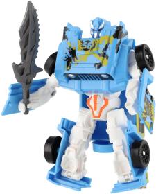 Transformer auto/robot 14cm transrobot bojový Modrý s přeměnou 2v1