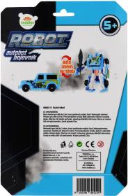 Transformer auto/robot 14cm transrobot bojový Modrý s přeměnou 2v1