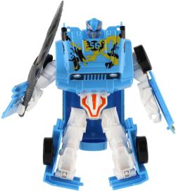 Transformer auto/robot 14cm transrobot bojový Modrý s přeměnou 2v1