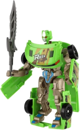 Transformer auto/robot 14cm transrobot bojový Zelený s přeměnou 2v1