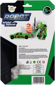 Transformer auto/robot 14cm transrobot bojový Zelený s přeměnou 2v1