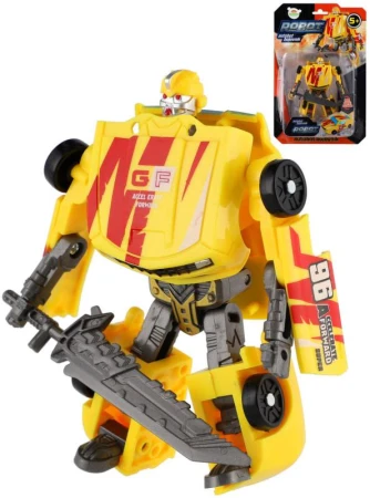 Transformer auto/robot 14cm transrobot bojový Žlutý s přeměnou 2v1 Transformer auto/robot 14cm transrobot bojový Žlutý s přeměnou 2v1