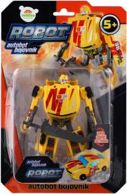Transformer auto/robot 14cm transrobot bojový Žlutý s přeměnou 2v1