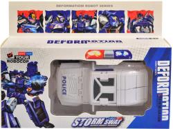 Transformer auto robot 2v1 s přeměnou policie 5 druhů plast