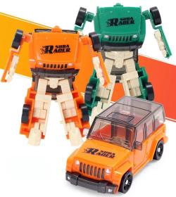 Transrobot skládací auto / robot s přeměnou 2v1 2 barvy