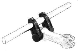 Tranz-x Nástavec riadidiel Nastaviteľný 25.4mm