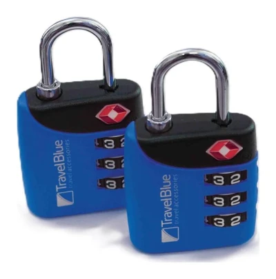 Travel Blue 2x Combi TSA Lock Blue Travel Blue 2x Combi TSA Lock Blue