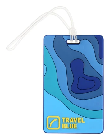 Travel Blue Map modrá visačka na kufr