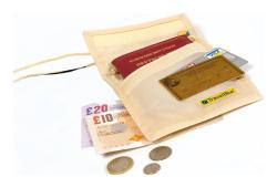 Travel Blue Neck Wallet Rfid Beige