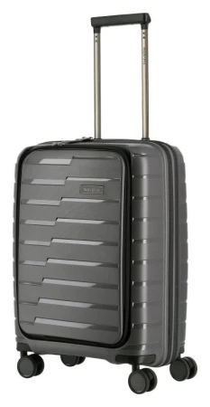 Travelite Air Base 4w S Front pocket Anthracite kufr + kosmetická taštička zdarma