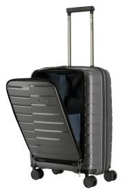 Travelite Air Base 4w S Front pocket Anthracite kufr + kosmetická taštička zdarma