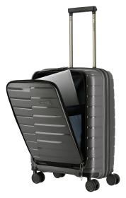 Travelite Air Base 4w S Front pocket Anthracite kufr + kosmetická taštička zdarma