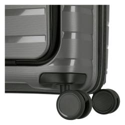 Travelite Air Base 4w S Front pocket Anthracite kufr + kosmetická taštička zdarma