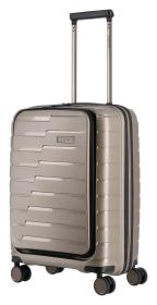 Travelite Air Base 4w S Front pocket Champagne kufr + kosmetická taštička zdarma