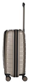 Travelite Air Base 4w S Front pocket Champagne kufr + kosmetická taštička zdarma