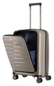 Travelite Air Base 4w S Front pocket Champagne kufr + kosmetická taštička zdarma