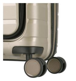 Travelite Air Base 4w S Front pocket Champagne kufr + kosmetická taštička zdarma