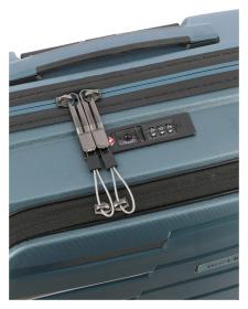 Travelite Air Base 4w S Front pocket Ice blue kufr + kosmetická taštička zdarma