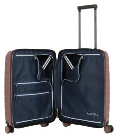 Travelite Air Base 4w S Front pocket Lilac kufr + kosmetická taštička zdarma
