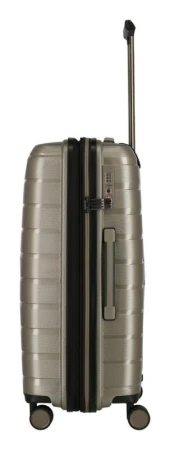 Travelite Air Base M Champagne metallic kufr + kosmetická taštička zdarma