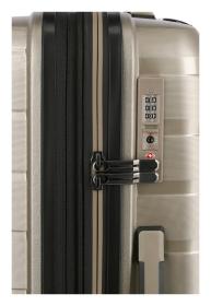 Travelite Air Base M Champagne metallic kufr + kosmetická taštička zdarma