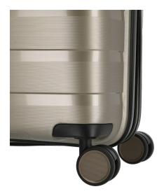 Travelite Air Base M Champagne metallic kufr + kosmetická taštička zdarma