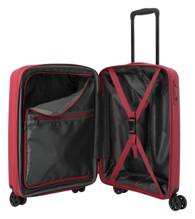 Travelite Air Stripe 4w S exp červený kabinový kufr
