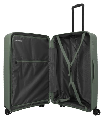 Travelite Air Stripe L zelený cestovní kufr