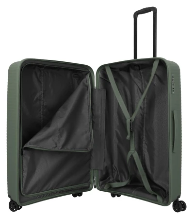Travelite Air Stripe L zelený cestovní kufr