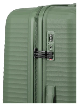 Travelite Air Stripe L zelený cestovní kufr