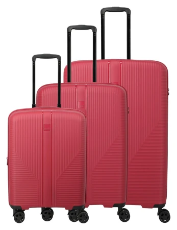 Travelite Air Stripe S exp, M exp, L červená sada kufrů