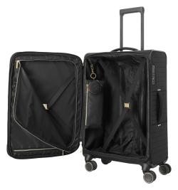 Travelite BARBARA Stepp M Black + kosmetická taštička zdarma