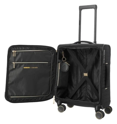 Travelite BARBARA Stepp S Black + kosmetická taštička zdarma