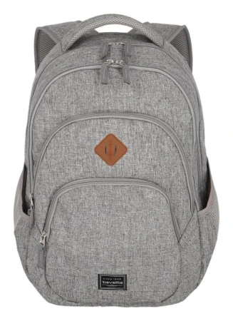 Travelite Basics Backpack Melange Light grey batoh Travelite Basics Backpack Melange Light grey batoh