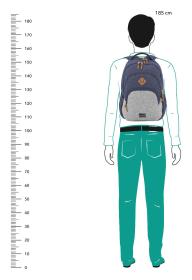 Travelite Basics Backpack Melange Navy/grey batoh