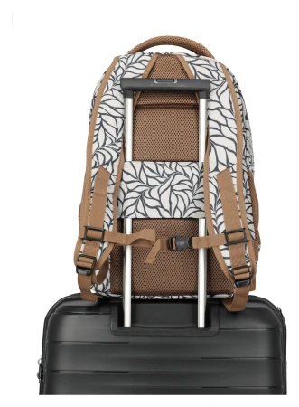 Travelite Basics Backpack Print krémový batoh na notebook