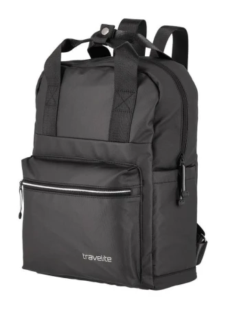 Travelite Basics Canvas Backpack černý městský batoh