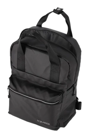 Travelite Basics Canvas Backpack černý městský batoh