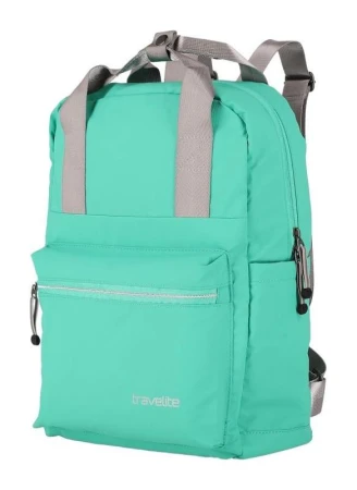 Travelite Basics Canvas Backpack zelený městský batoh