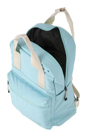 Travelite Basics Canvas Backpack světle modrý městský batoh