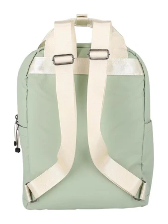 Travelite Basics Canvas Backpack světle zelený městský batoh