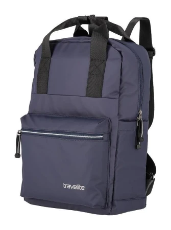 Travelite Basics Canvas tmavě modrý městský batoh