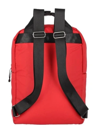 Travelite Basics Canvas Backpack červený městský batoh