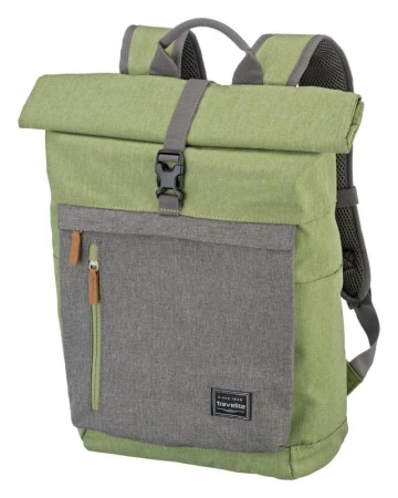 Travelite Basics Roll-up Backpack Green/Grey batoh Travelite Basics Roll-up Backpack Green/Grey batoh