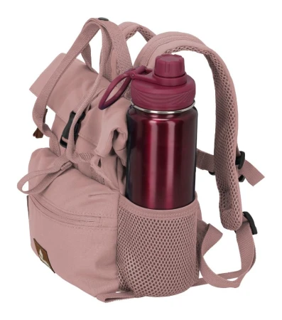 Travelite Basics Short Handle Mini Smoky Rose starorůžový městský batoh
