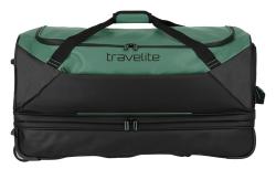 Travelite Basics Wheeled Duffle exp. Black/green taška